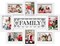 Family Photo Frame 22x17, PVC Picture Frames Collage Wall Decor 9 Opening Wall Hanging For 6x4 Photos 8 Pack, No-Assembly 3D Design Waterproof Memorial Keepsake, White